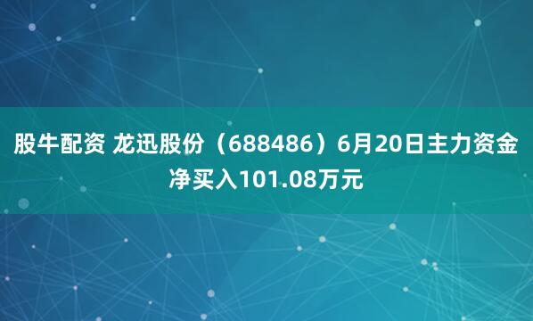 股牛配资 龙迅股份（688486）6月20日主力资金净买入101.08万元