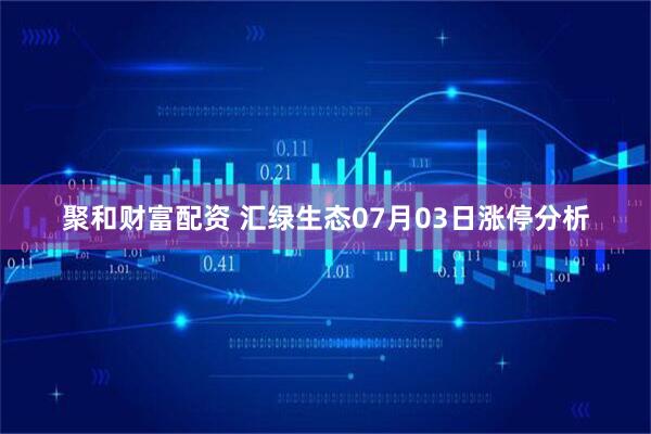 聚和财富配资 汇绿生态07月03日涨停分析